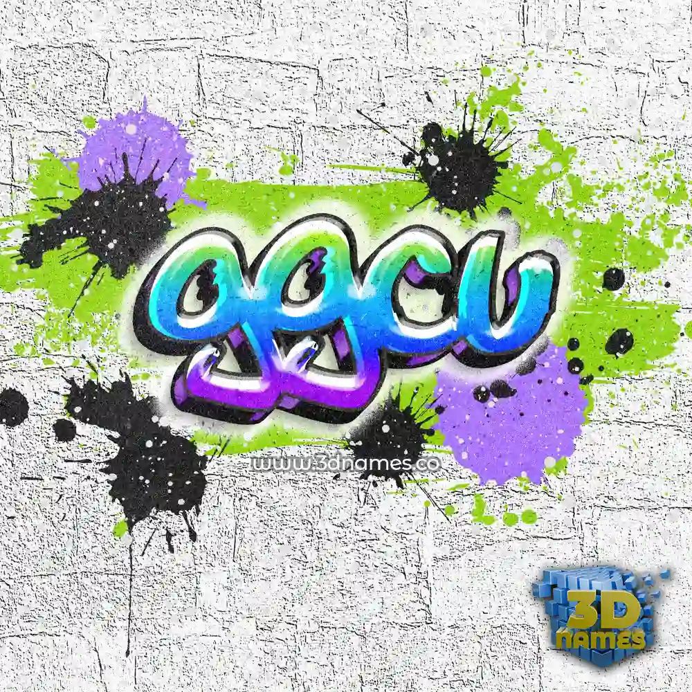 ggcu in Graffiti Grunge style - 3D name wallpaper