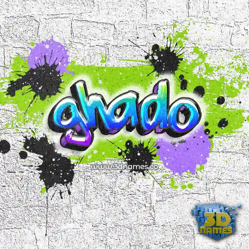 ghado in Graffiti Grunge style - 3D name wallpaper