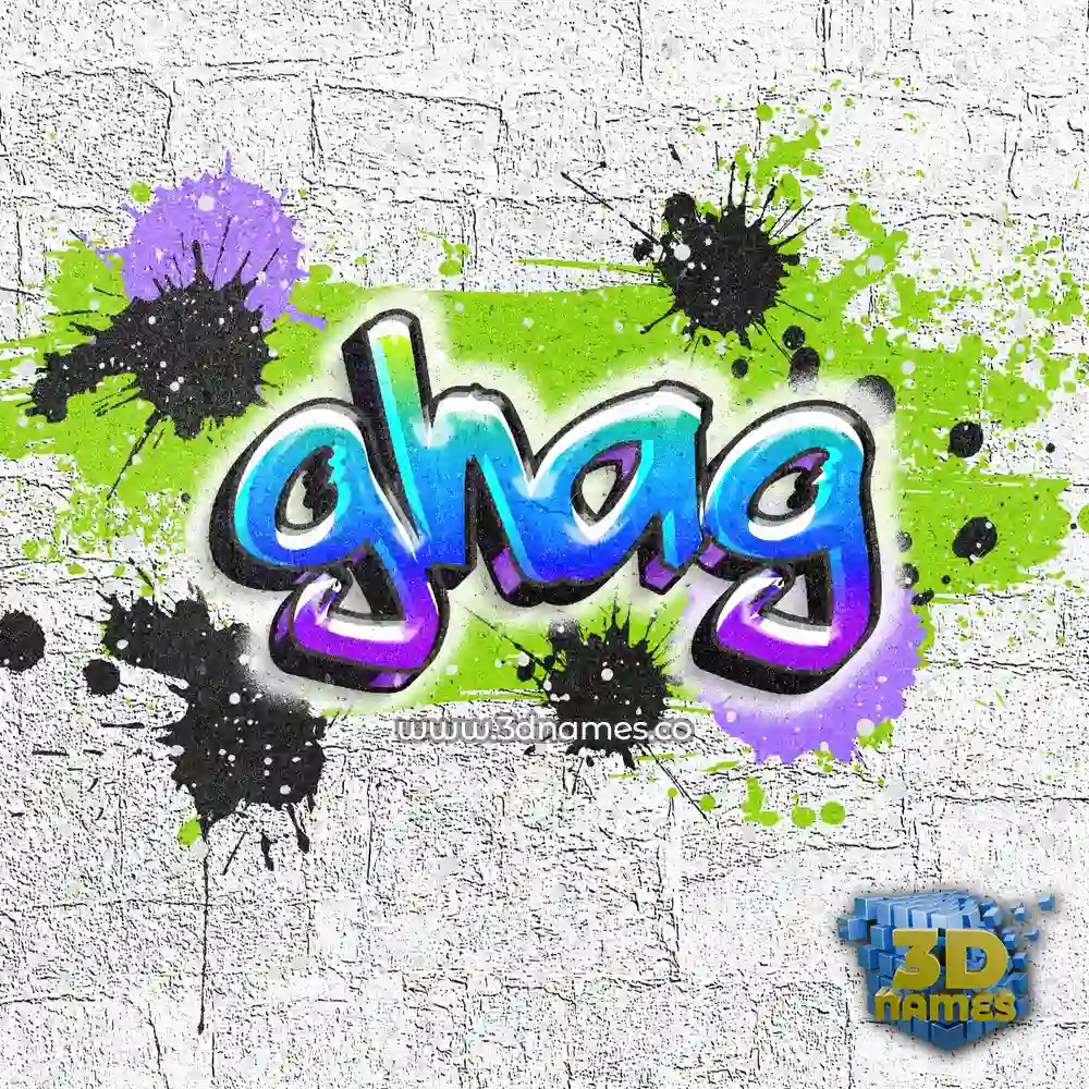 ghag in Graffiti Grunge style - 3D name wallpaper