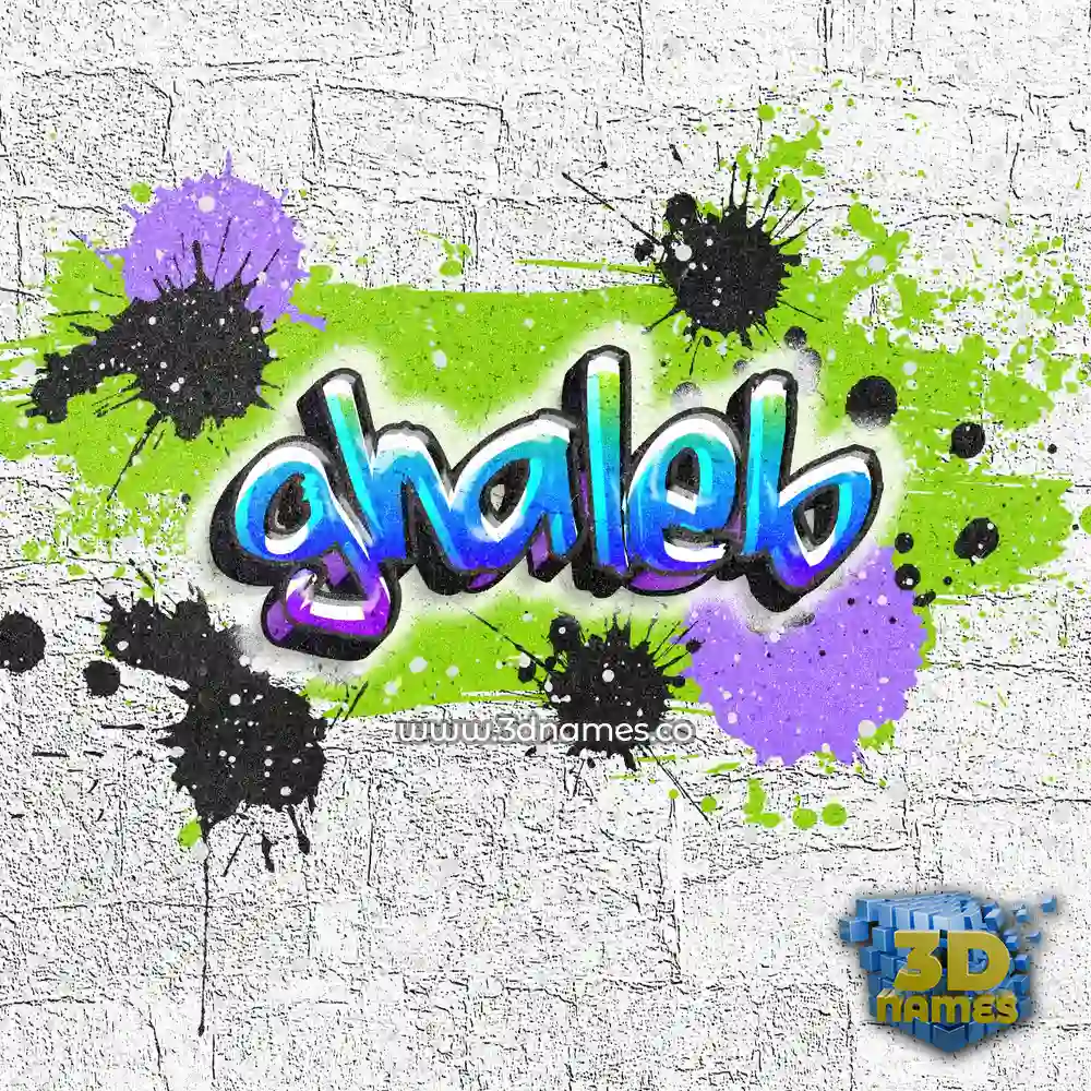 ghaleb in Graffiti Grunge style - 3D name wallpaper