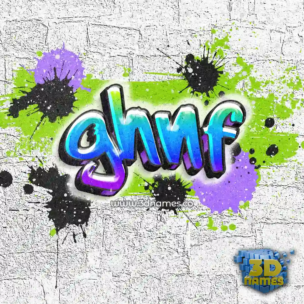 ghnf in Graffiti Grunge style - 3D name wallpaper