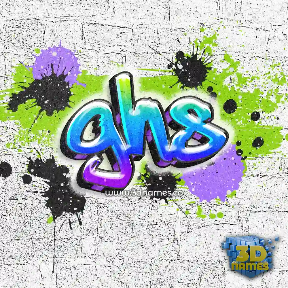 ghs in Graffiti Grunge style - 3D name wallpaper