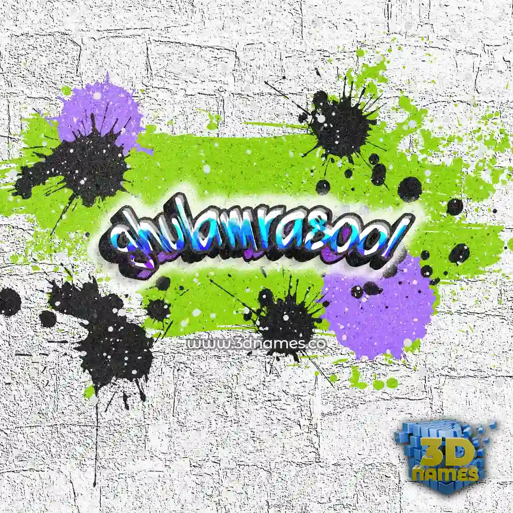 ghulamrasool in Graffiti Grunge style - 3D name wallpaper