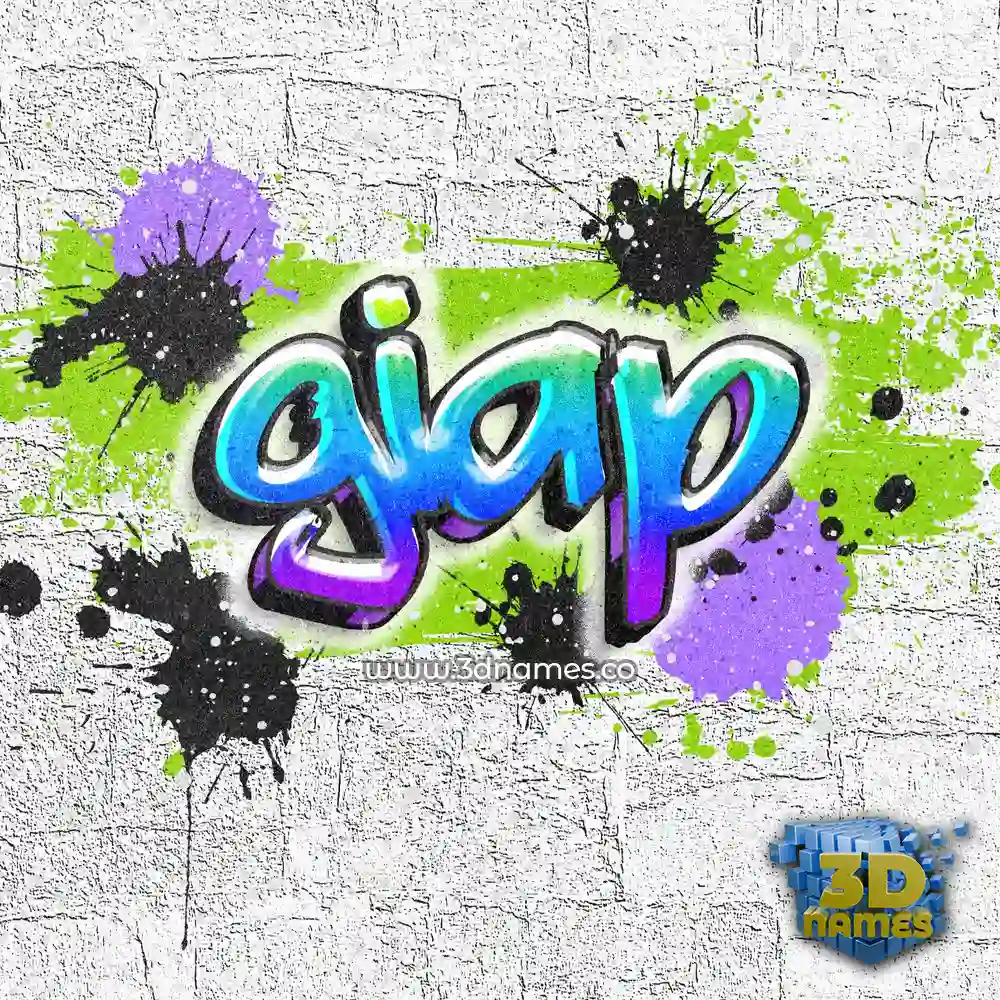 giap in Graffiti Grunge style - 3D name wallpaper