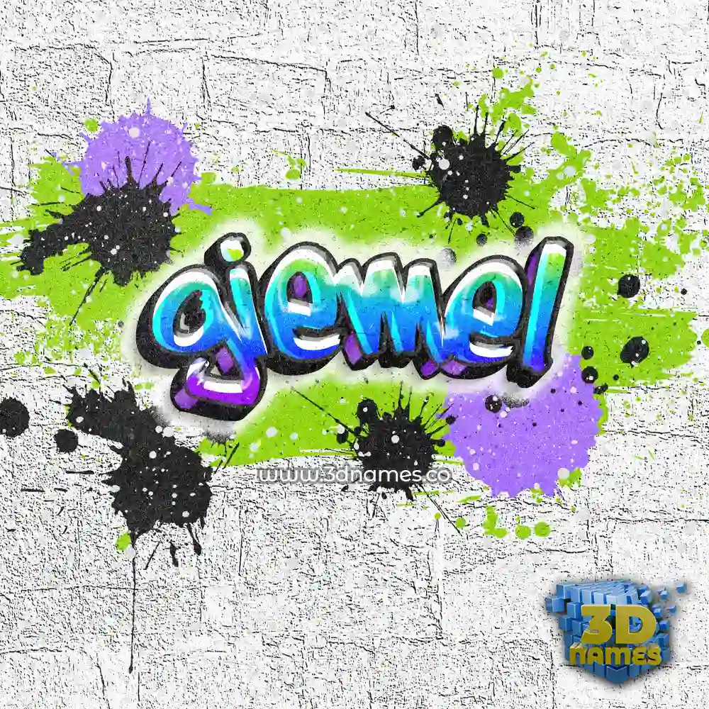 giemel in Graffiti Grunge style - 3D name wallpaper