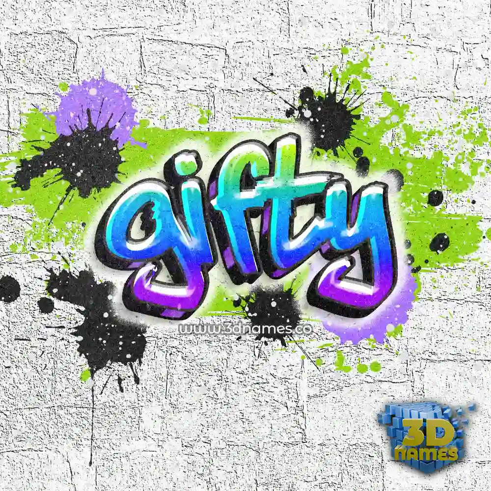 gifty in Graffiti Grunge style - 3D name wallpaper
