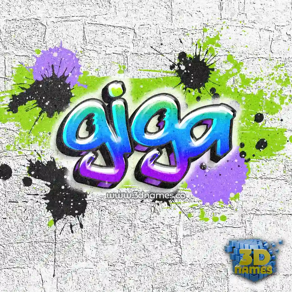 giga in Graffiti Grunge style - 3D name wallpaper