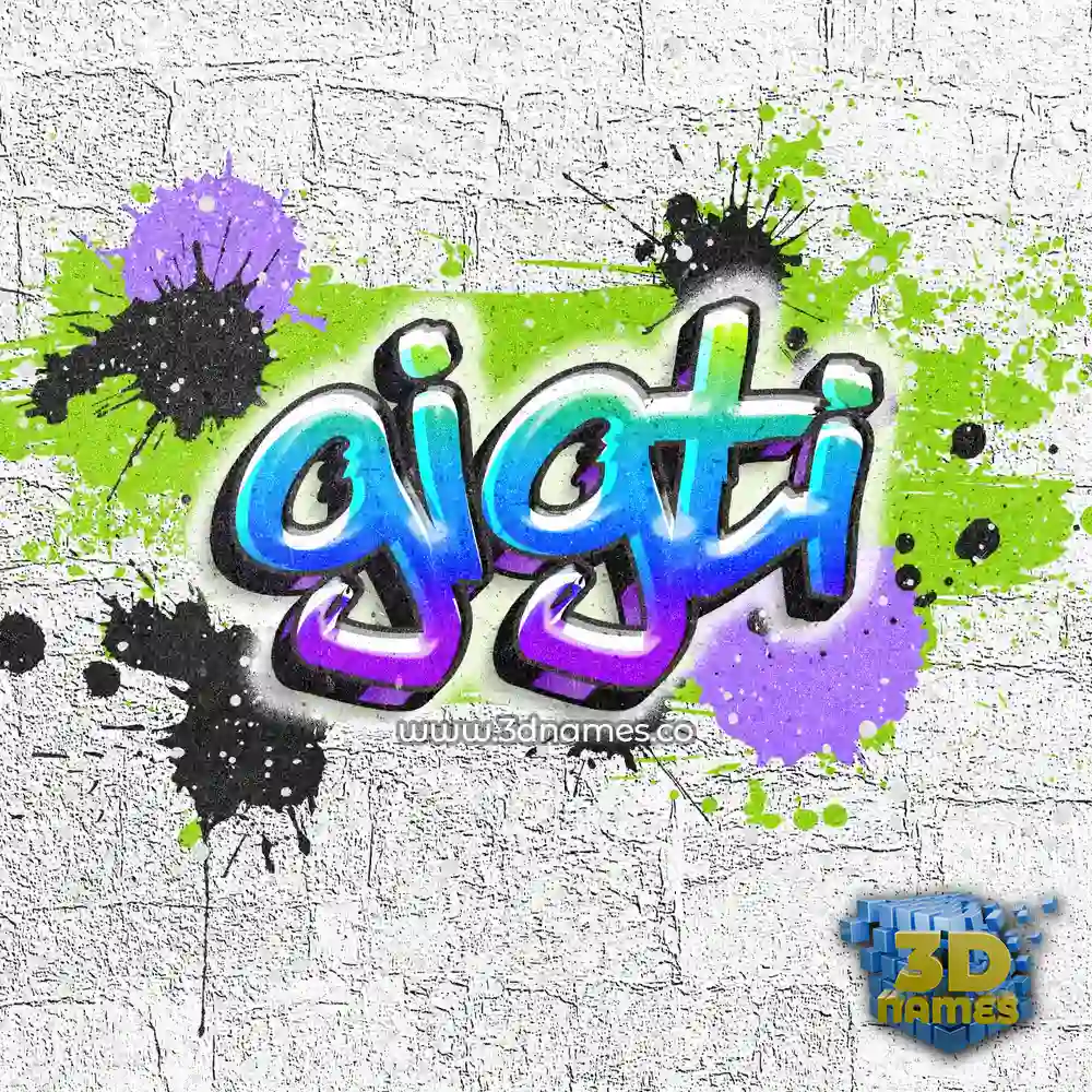 gigti in Graffiti Grunge style - 3D name wallpaper