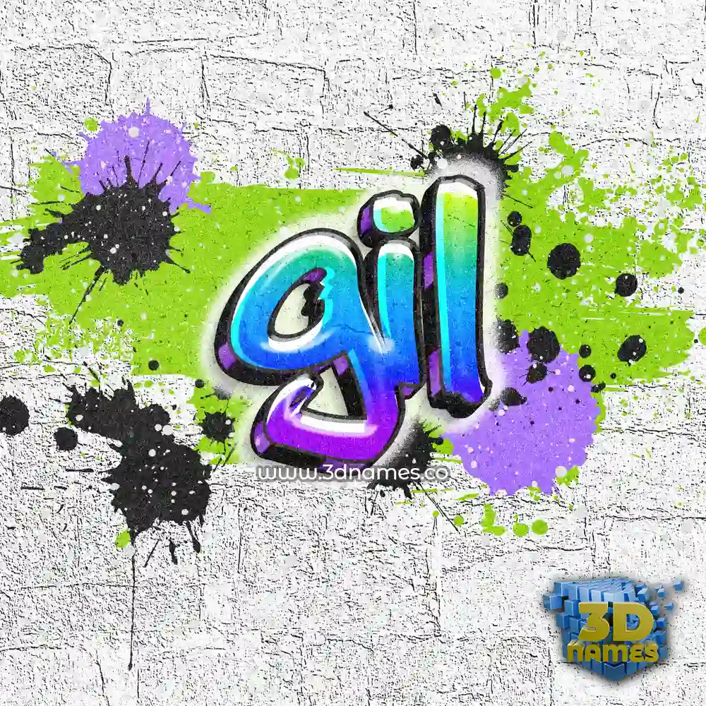 gil in Graffiti Grunge style - 3D name wallpaper