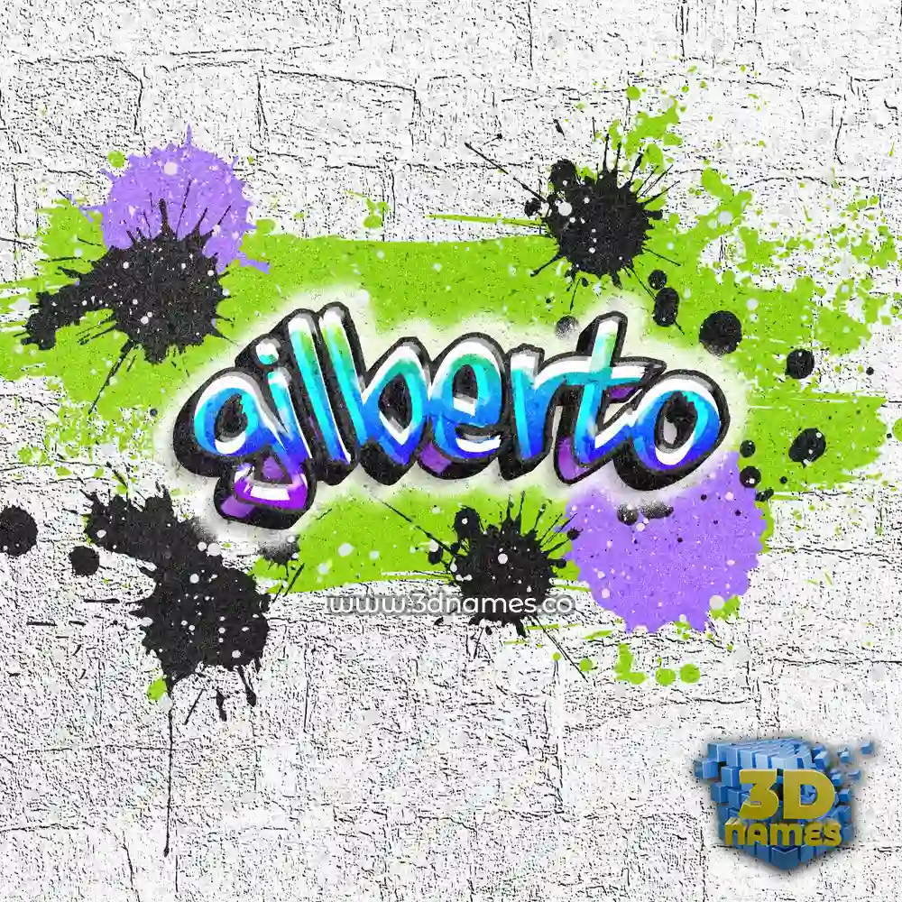 gilberto in Graffiti Grunge style - 3D name wallpaper