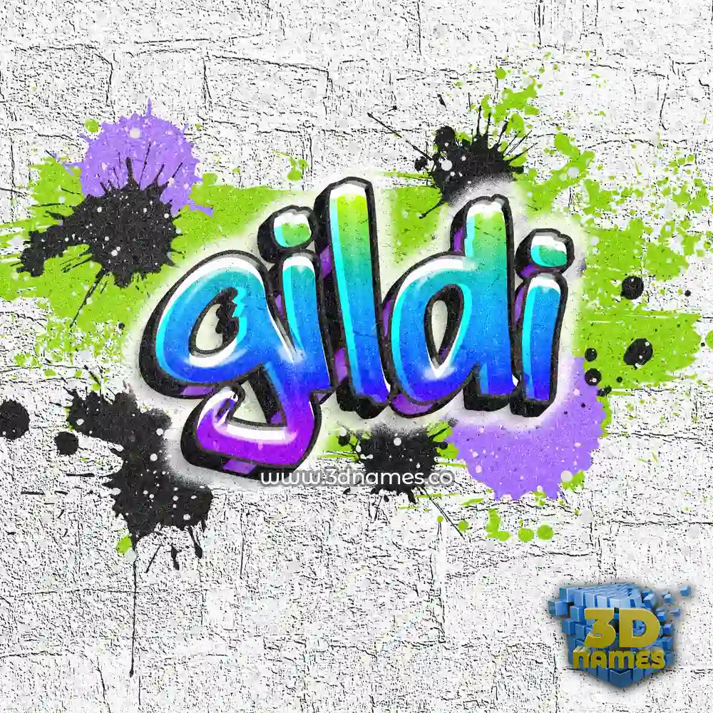 gildi in Graffiti Grunge style - 3D name wallpaper