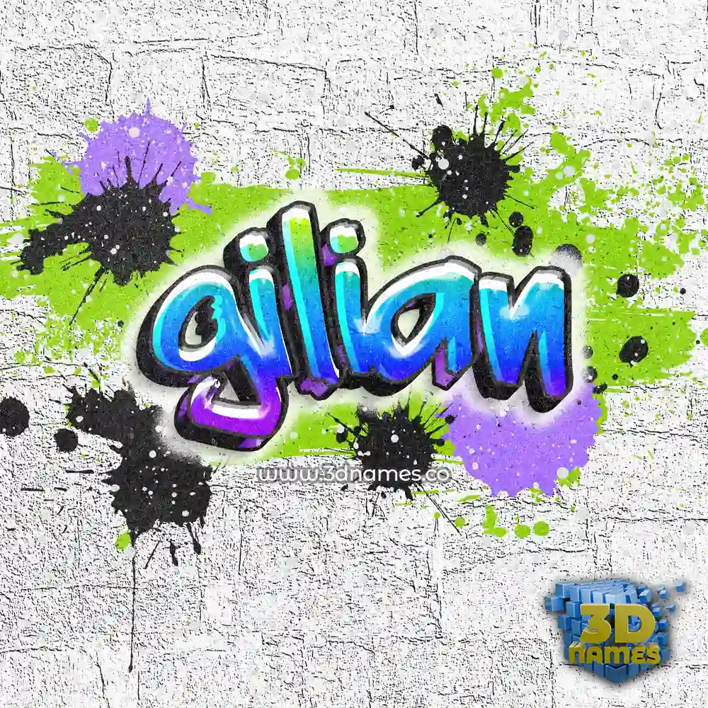gilian in Graffiti Grunge style - 3D name wallpaper