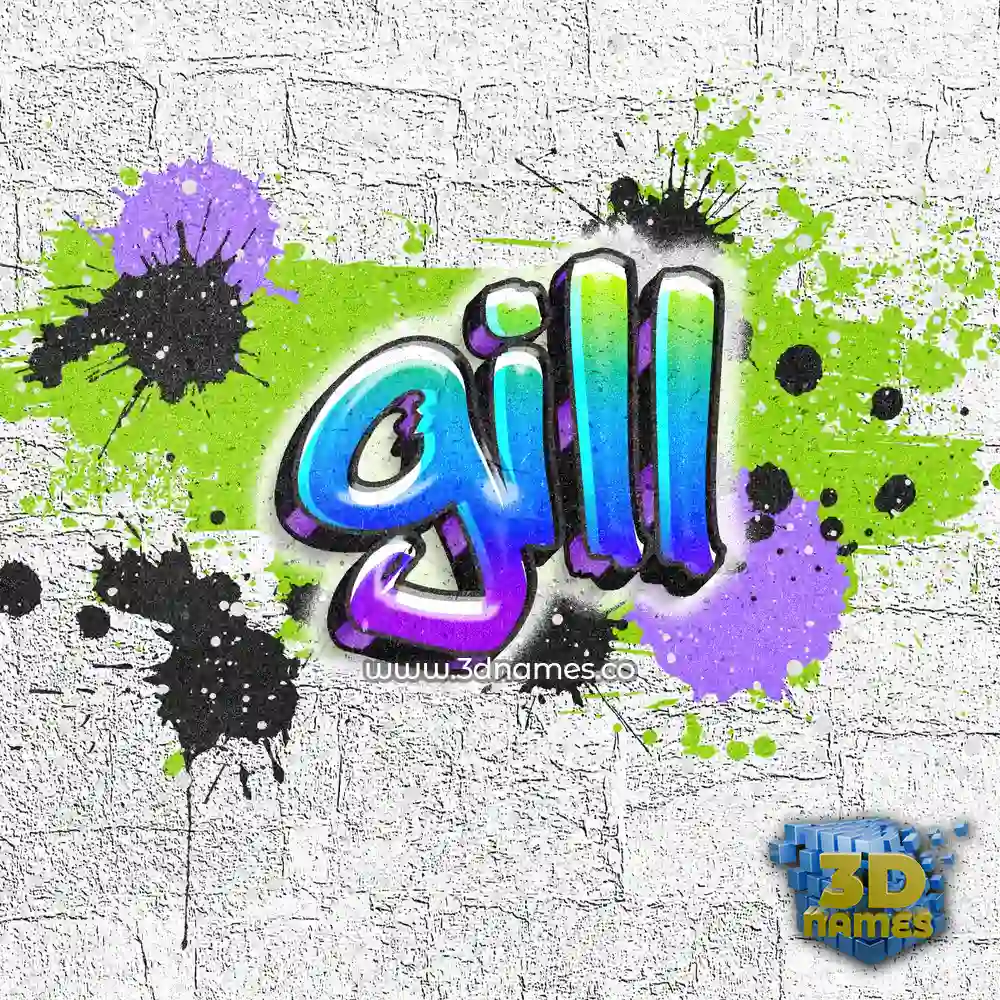 gill in Graffiti Grunge style - 3D name wallpaper