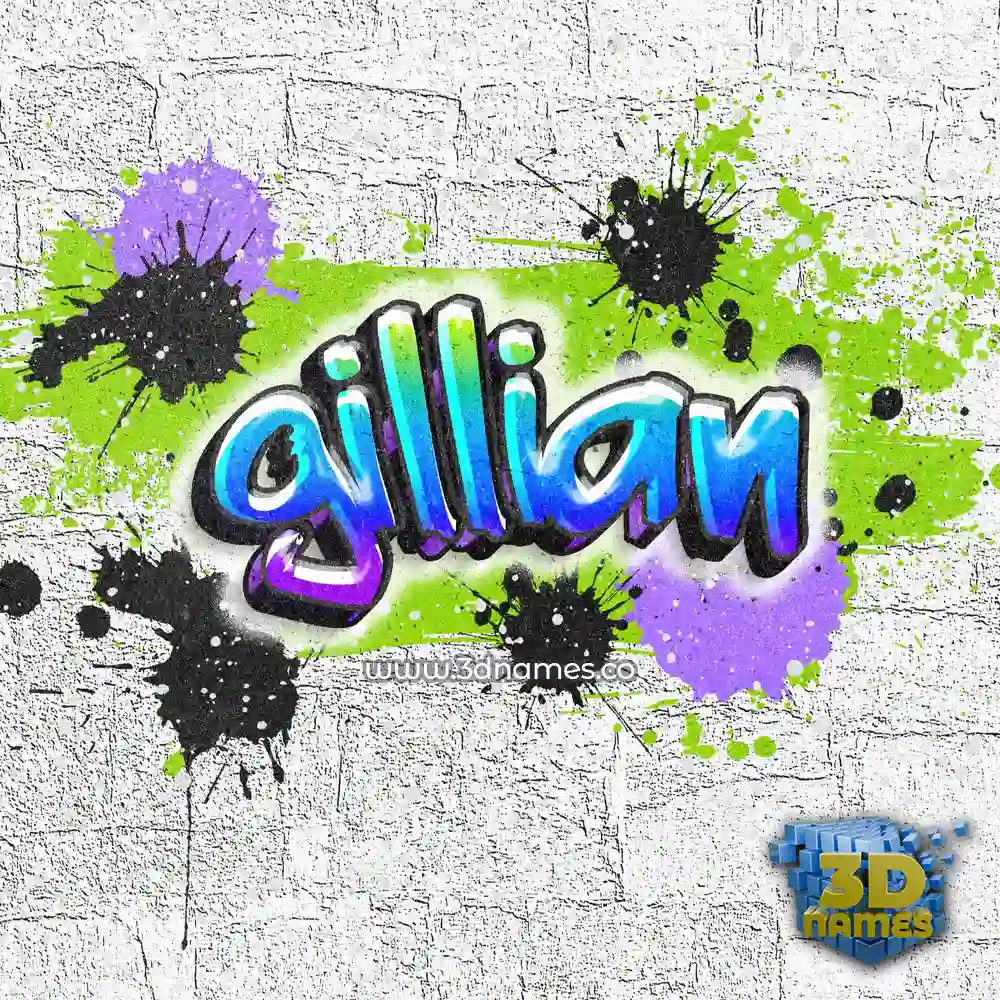 gillian in Graffiti Grunge style - 3D name wallpaper