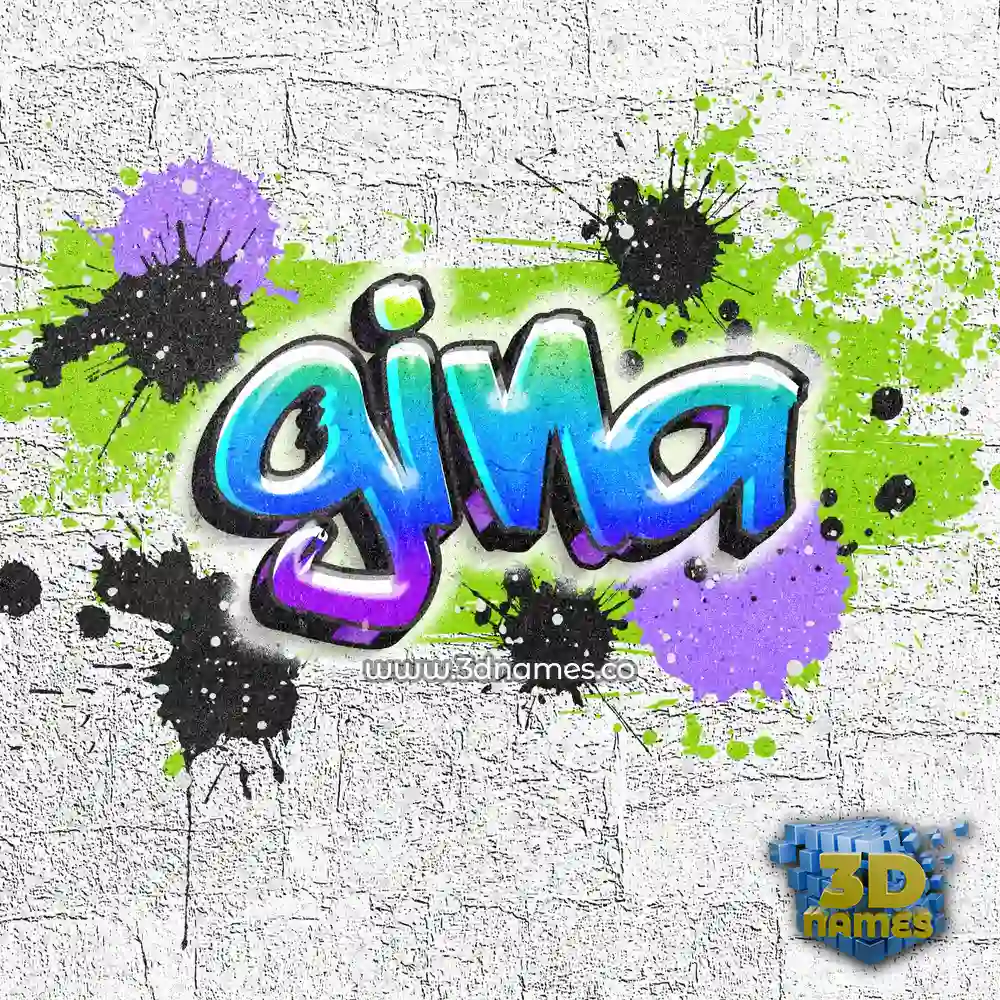 gina in Graffiti Grunge style - 3D name wallpaper