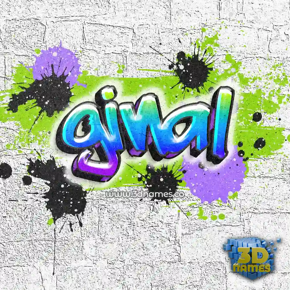 ginal in Graffiti Grunge style - 3D name wallpaper