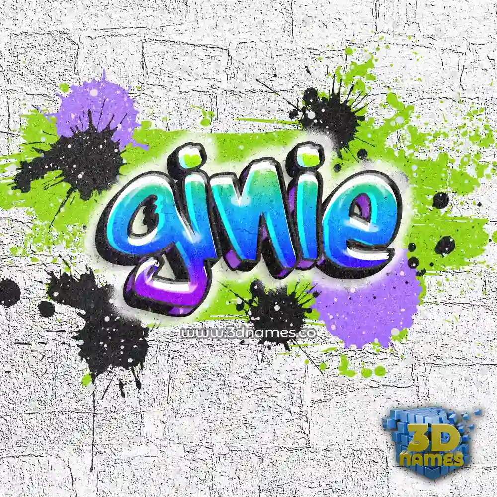 ginie in Graffiti Grunge style - 3D name wallpaper