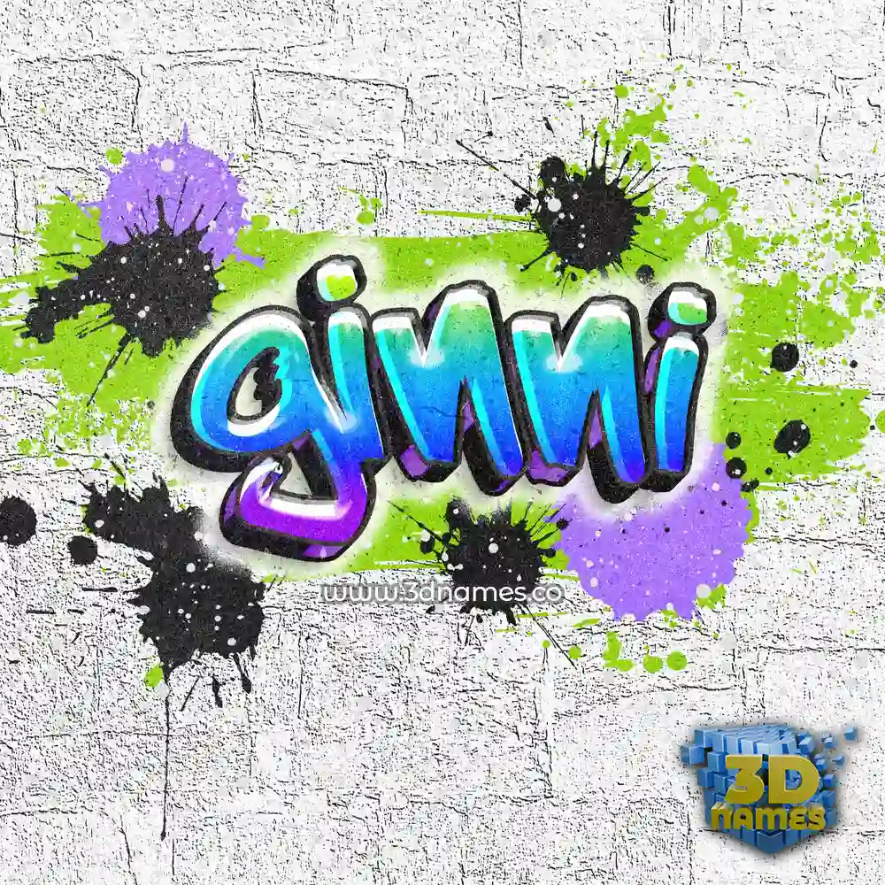 ginni in Graffiti Grunge style - 3D name wallpaper