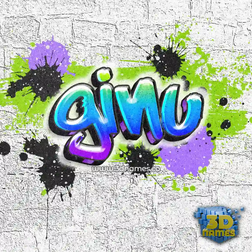 ginu in Graffiti Grunge style - 3D name wallpaper