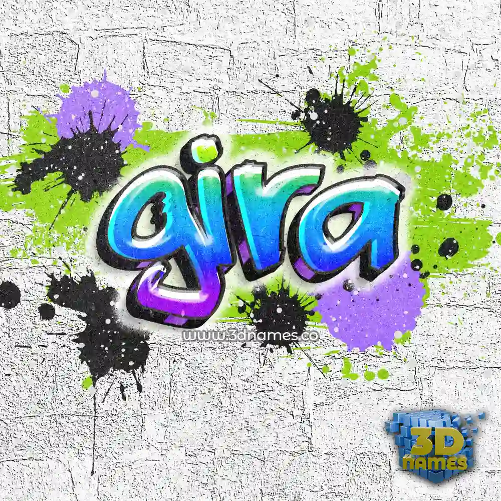 gira in Graffiti Grunge style - 3D name wallpaper