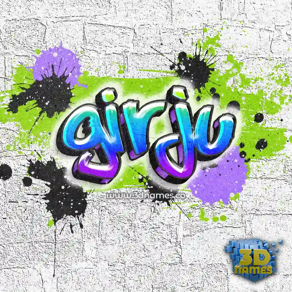 girju in Graffiti Grunge style - 3D name wallpaper