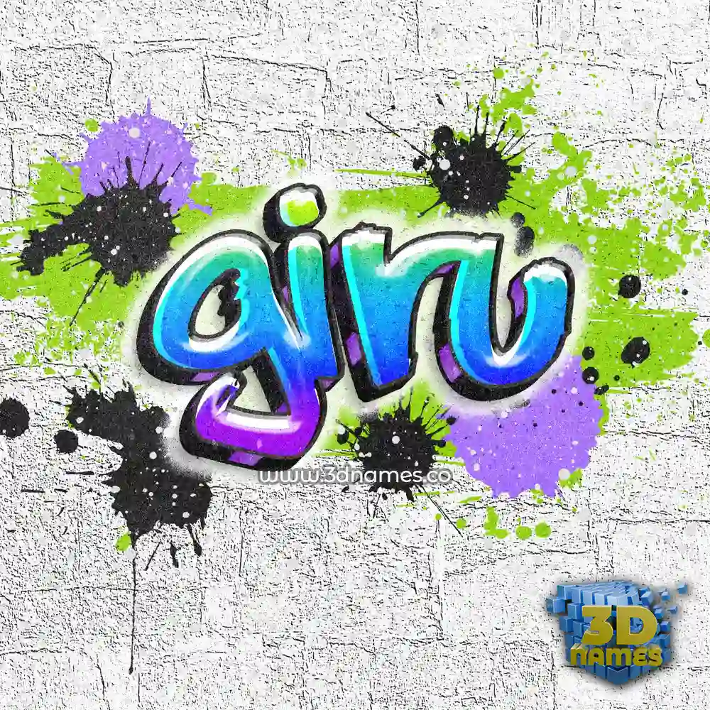 giru in Graffiti Grunge style - 3D name wallpaper