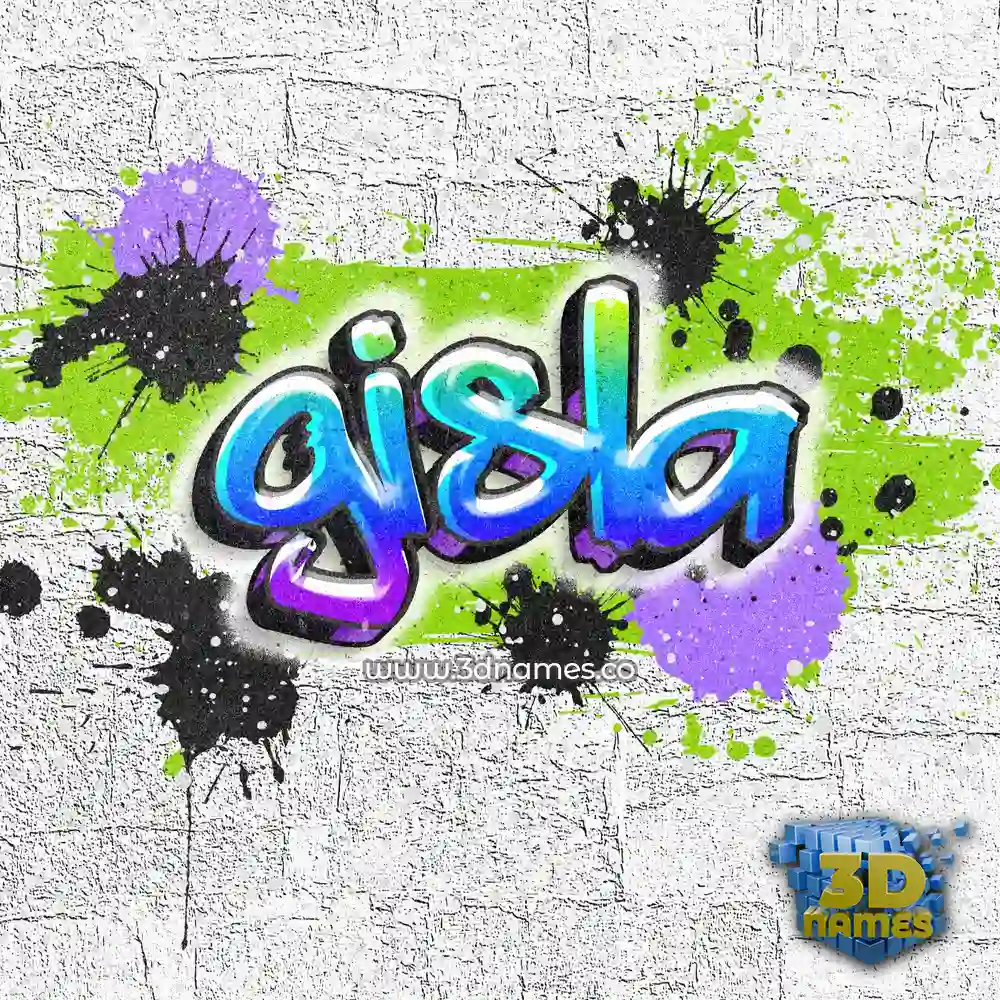 gisla in Graffiti Grunge style - 3D name wallpaper