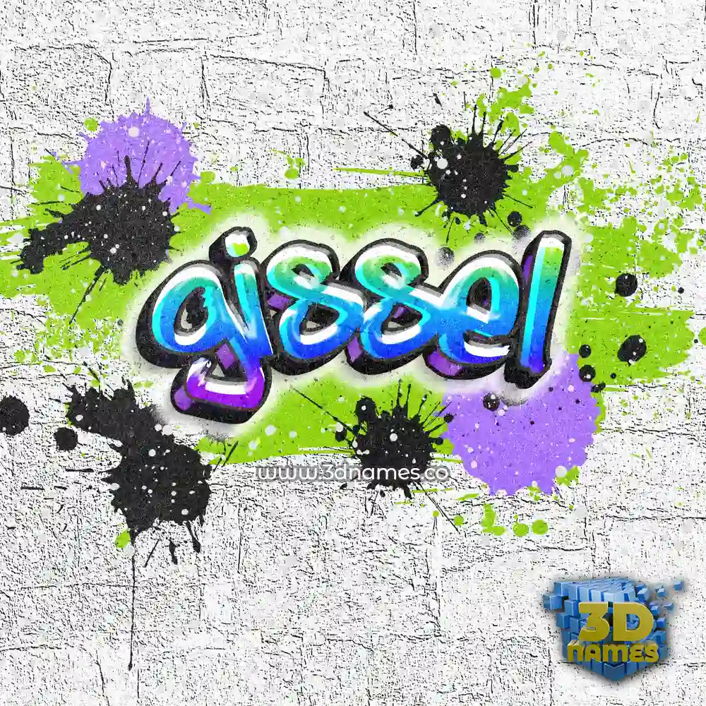 gissel in Graffiti Grunge style - 3D name wallpaper