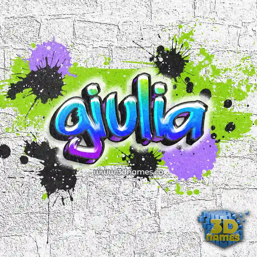 giulia in Graffiti Grunge style - 3D name wallpaper