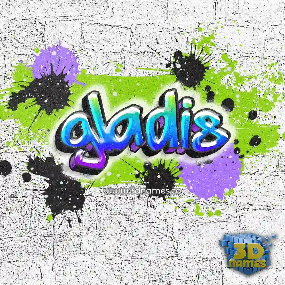 gladis in Graffiti Grunge style - 3D name wallpaper