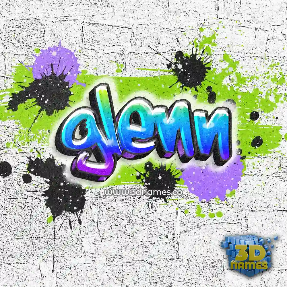 glenn in Graffiti Grunge style - 3D name wallpaper