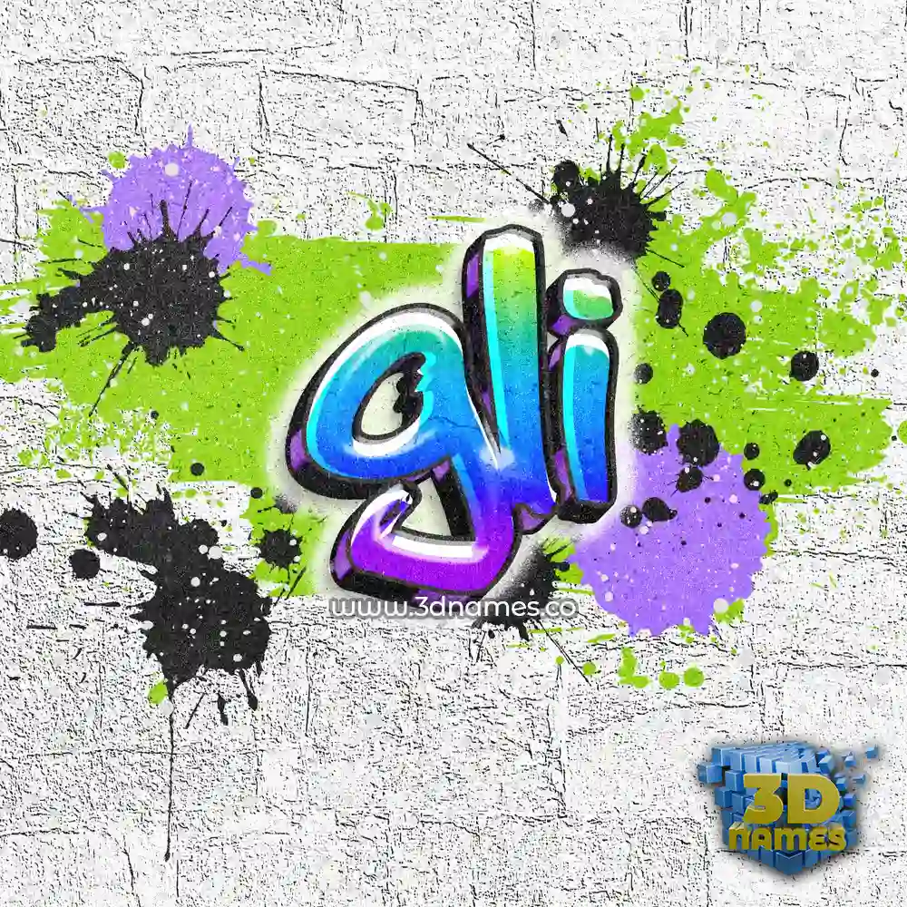 gli in Graffiti Grunge style - 3D name wallpaper