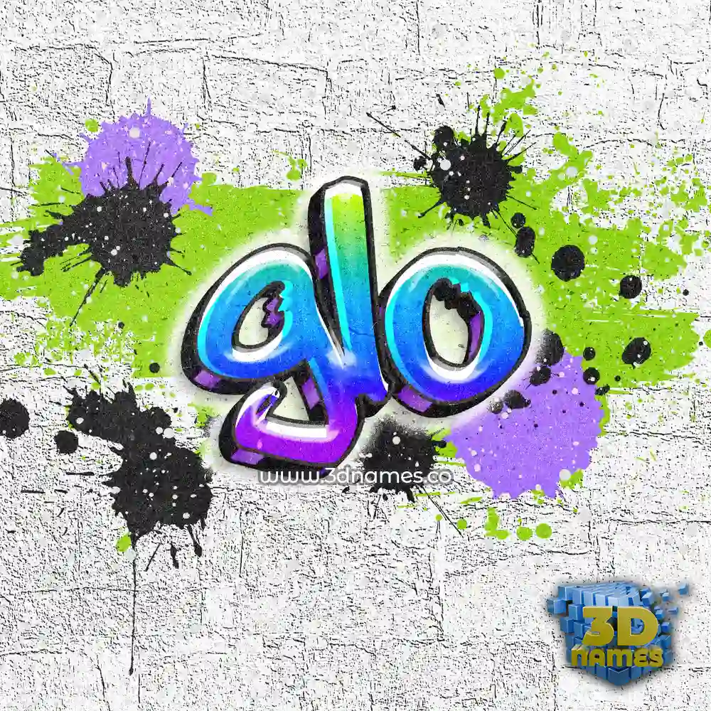 glo in Graffiti Grunge style - 3D name wallpaper