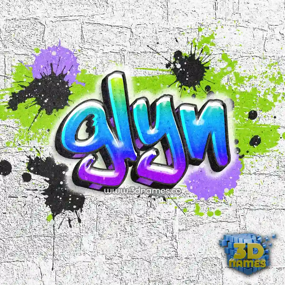 glyn in Graffiti Grunge style - 3D name wallpaper