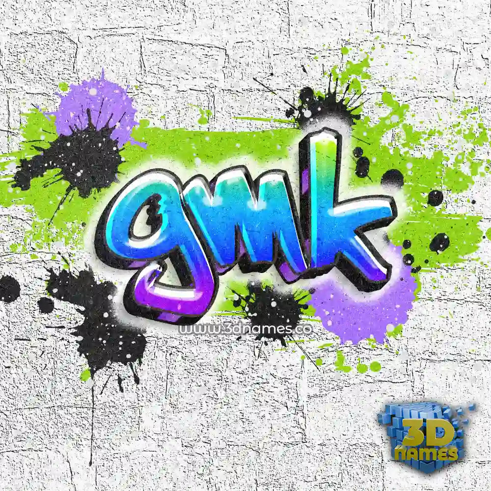gmk in Graffiti Grunge style - 3D name wallpaper