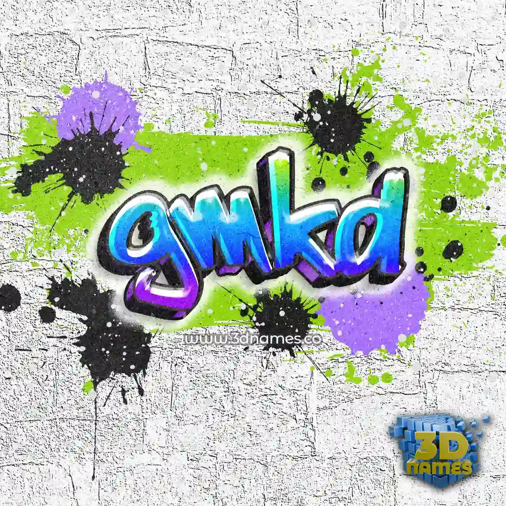 gmkd in Graffiti Grunge style - 3D name wallpaper