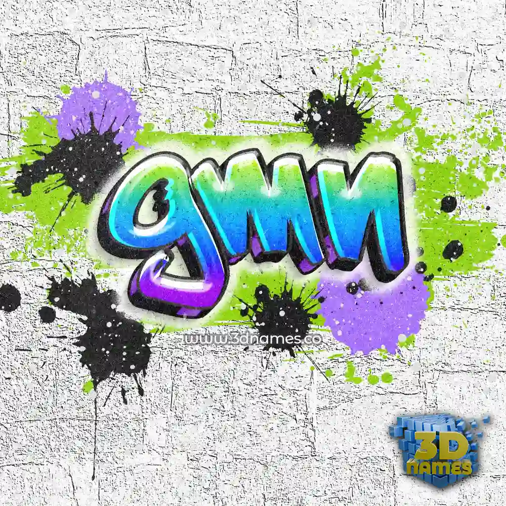 gmn in Graffiti Grunge style - 3D name wallpaper