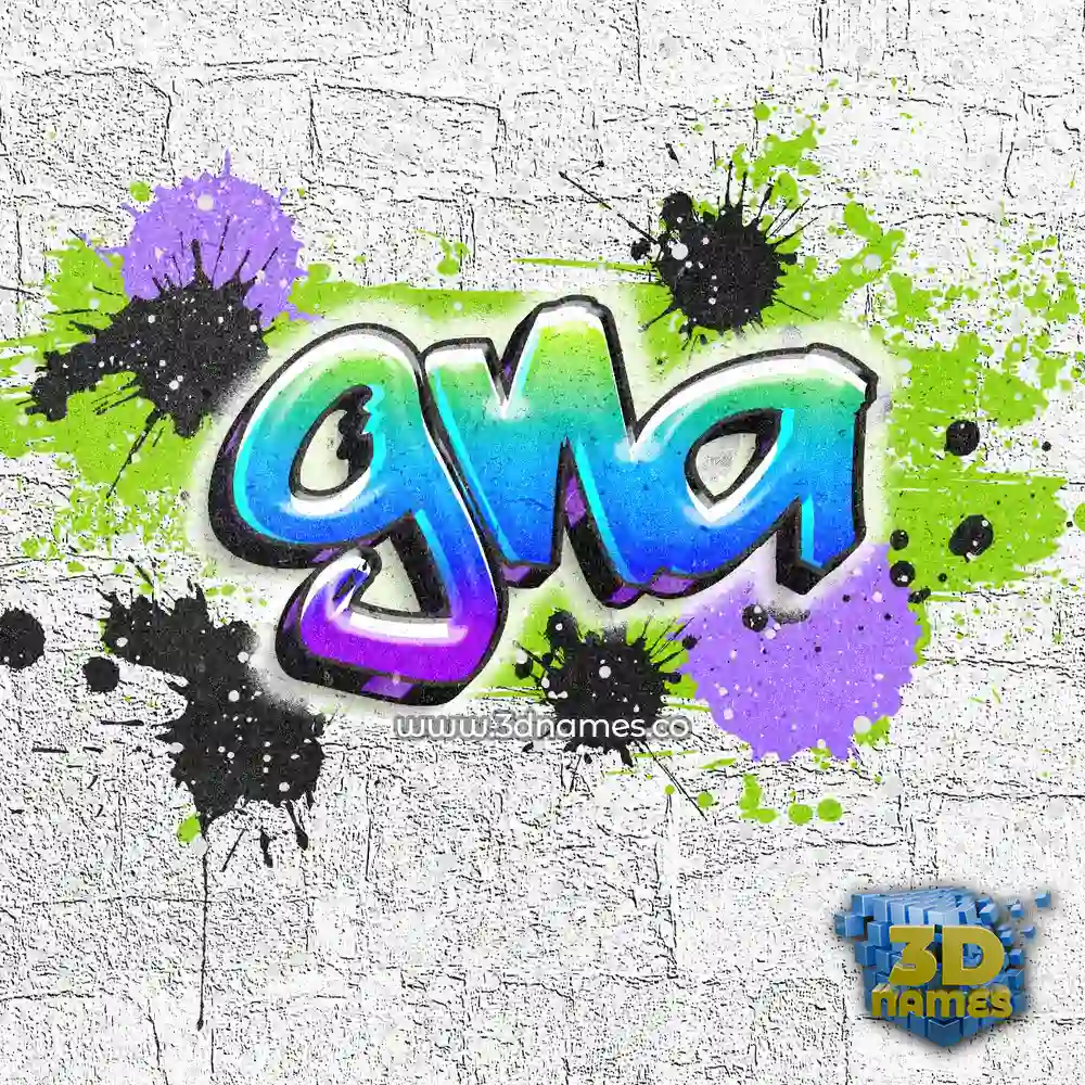 gna in Graffiti Grunge style - 3D name wallpaper