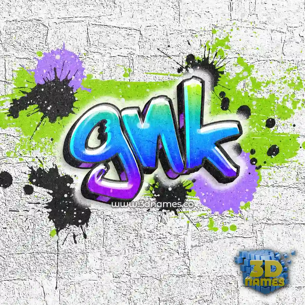 gnk in Graffiti Grunge style - 3D name wallpaper