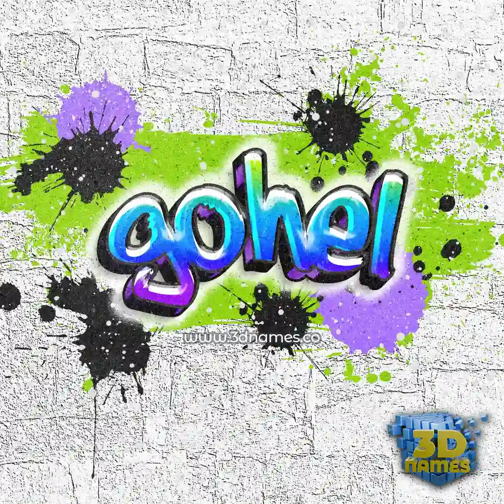gohel in Graffiti Grunge style - 3D name wallpaper