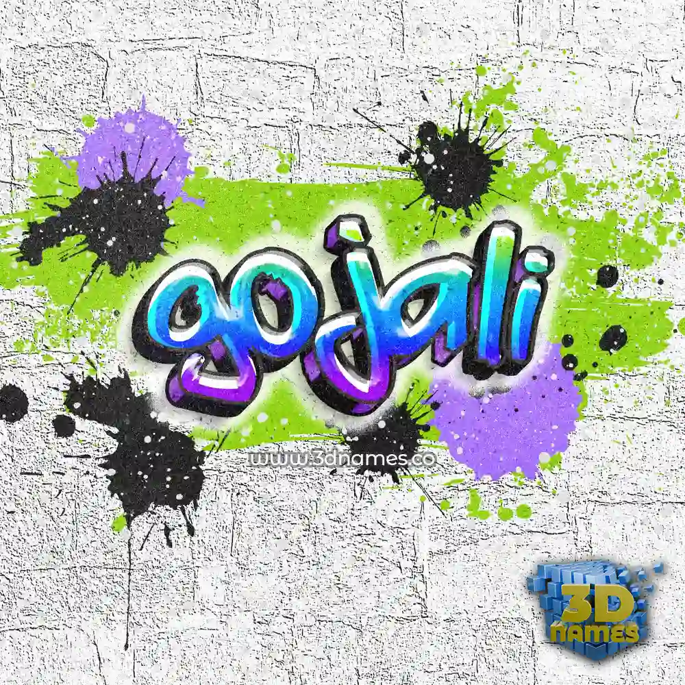 gojali in Graffiti Grunge style - 3D name wallpaper