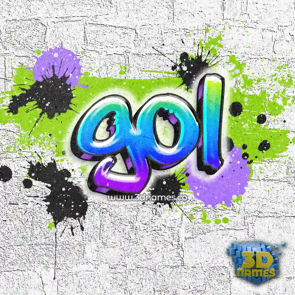 gol in Graffiti Grunge style - 3D name wallpaper