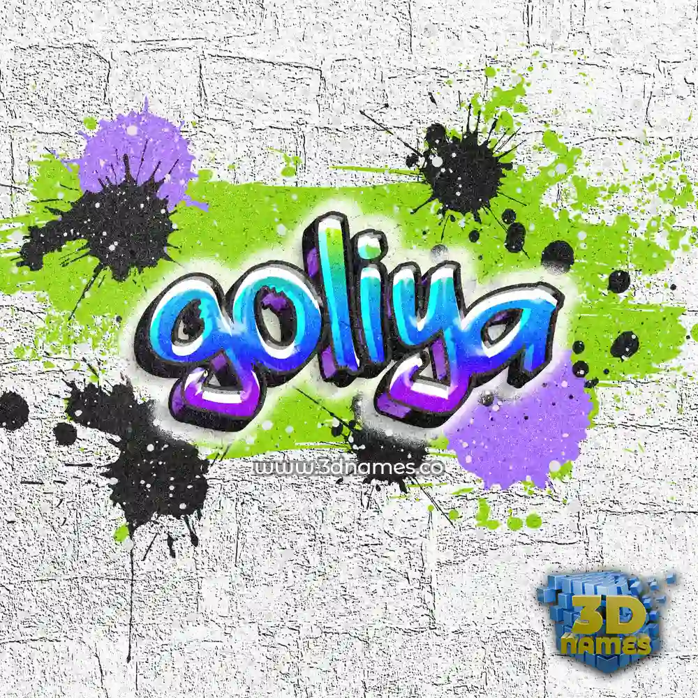 goliya in Graffiti Grunge style - 3D name wallpaper