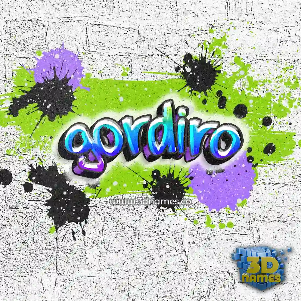 gordiro in Graffiti Grunge style - 3D name wallpaper