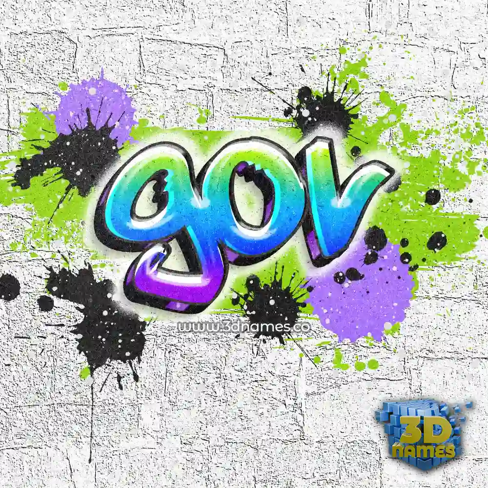 gov in Graffiti Grunge style - 3D name wallpaper