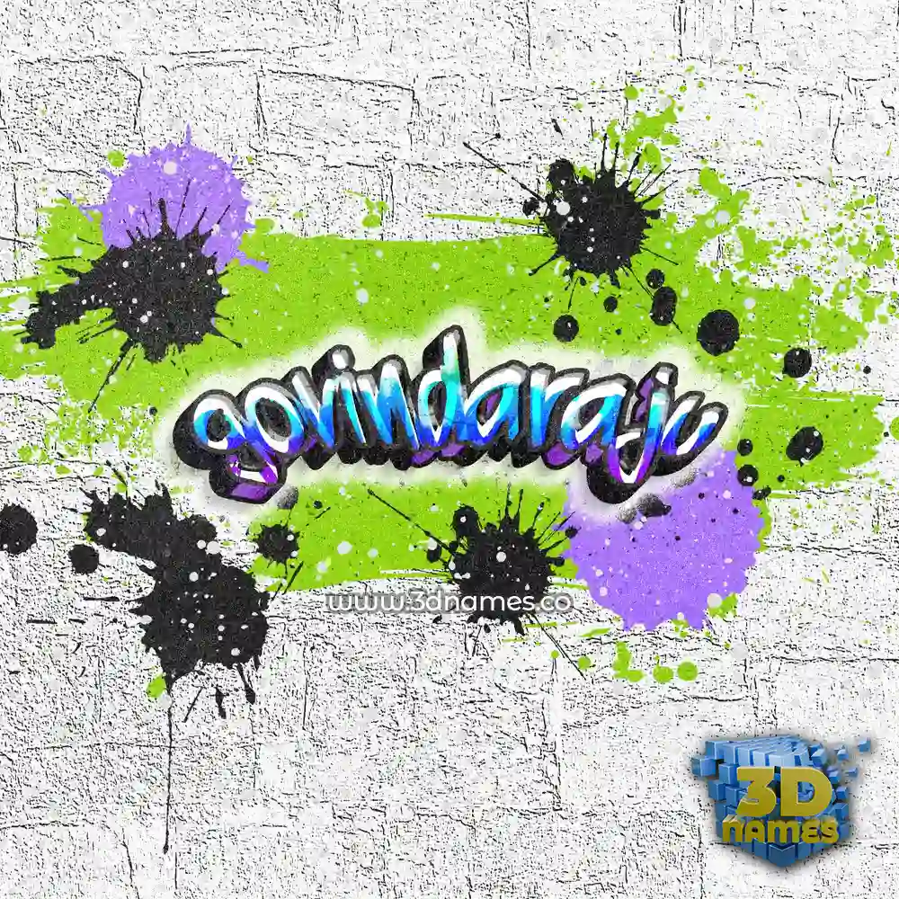 govindaraju in Graffiti Grunge style - 3D name wallpaper
