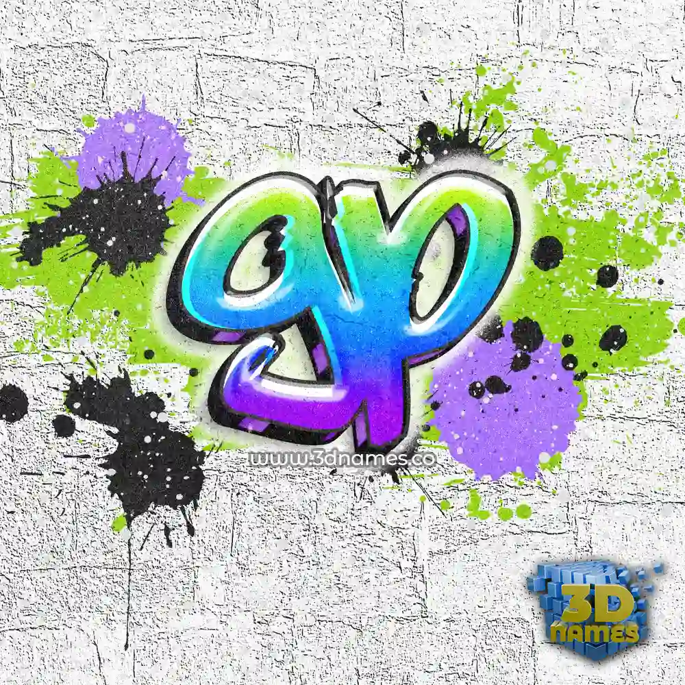 gp in Graffiti Grunge style - 3D name wallpaper
