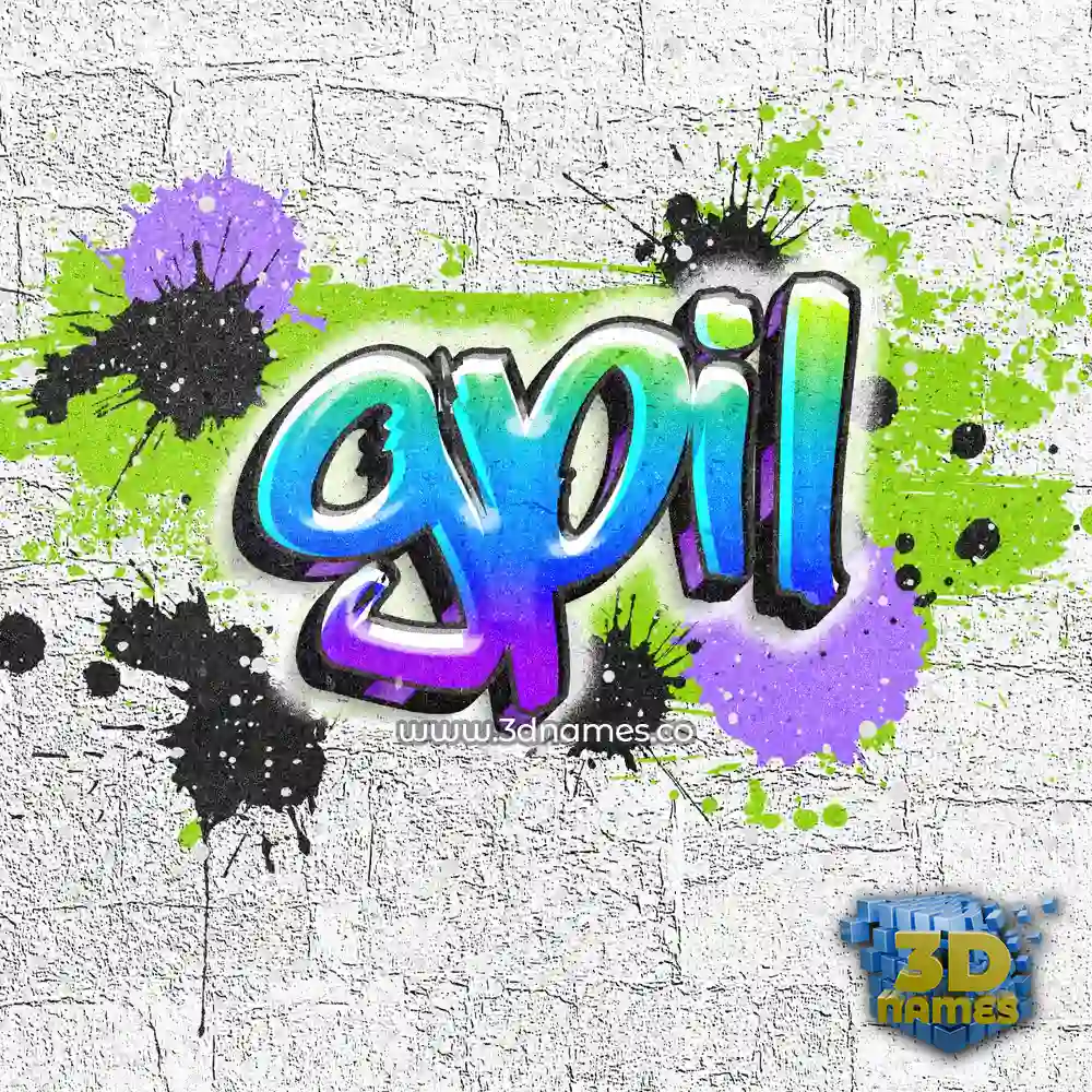 gpil in Graffiti Grunge style - 3D name wallpaper