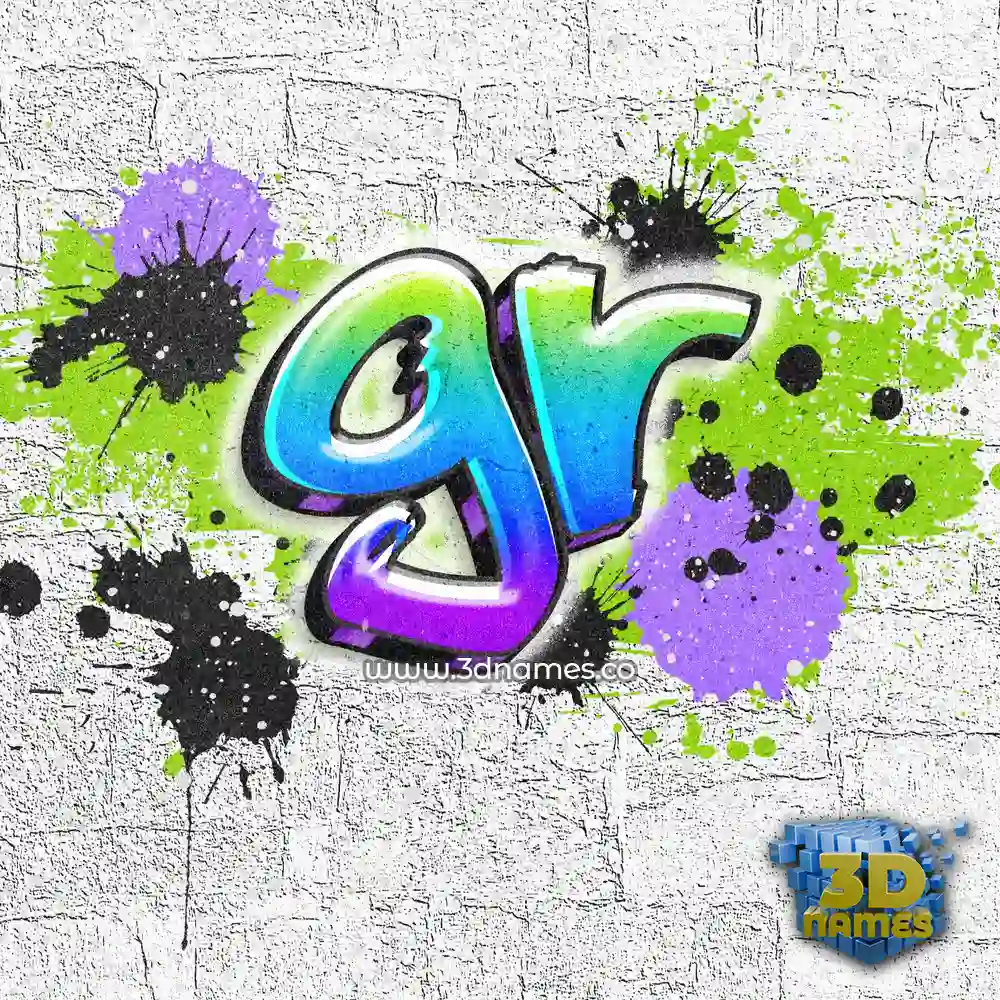 gr in Graffiti Grunge style - 3D name wallpaper