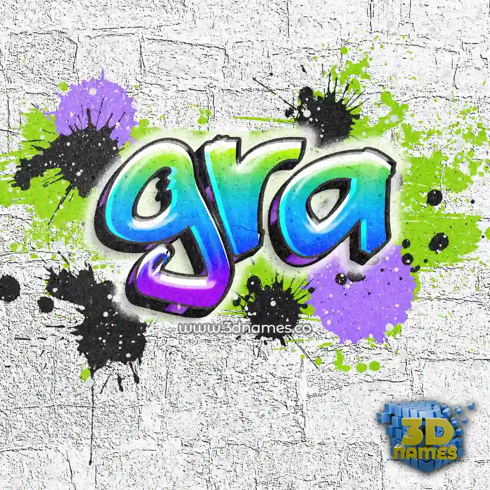gra in Graffiti Grunge style - 3D name wallpaper